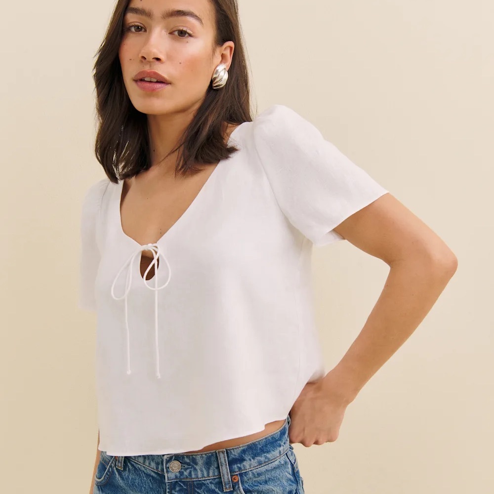 Reformation Mayla Linen Top